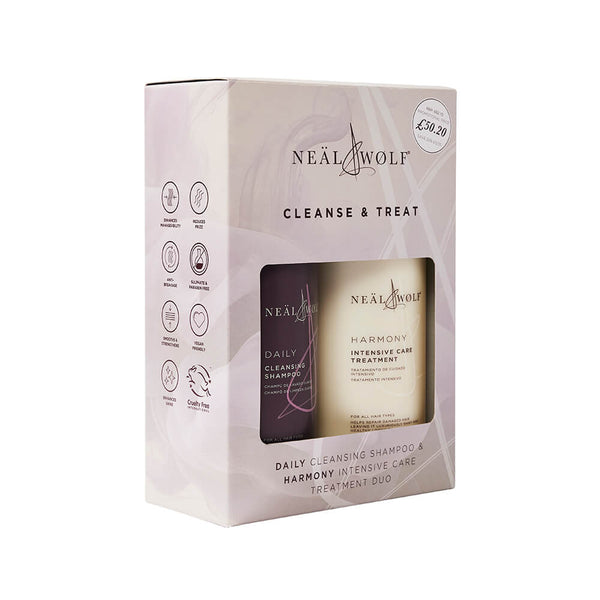 Neal & Wolf Cleanse & Treat Daily Shampoo & Harmony Treatment 950ml Duo