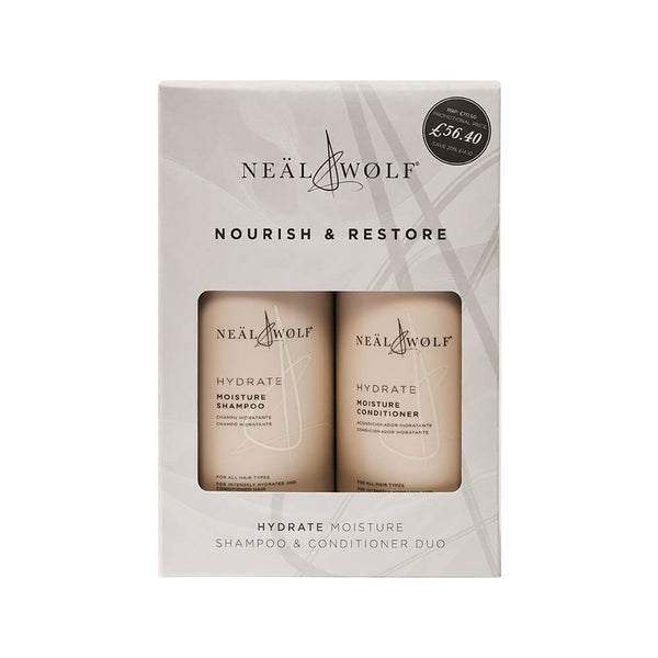 Neal & Wolf Nourish & Restore Hydrate Shampoo & Conditioner 950ml Duo